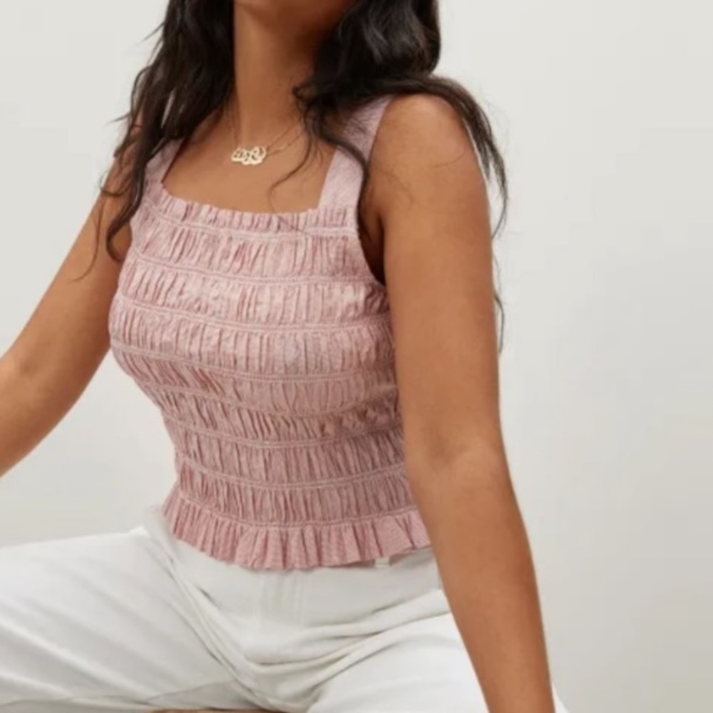 Everlane Smocked Tank Top